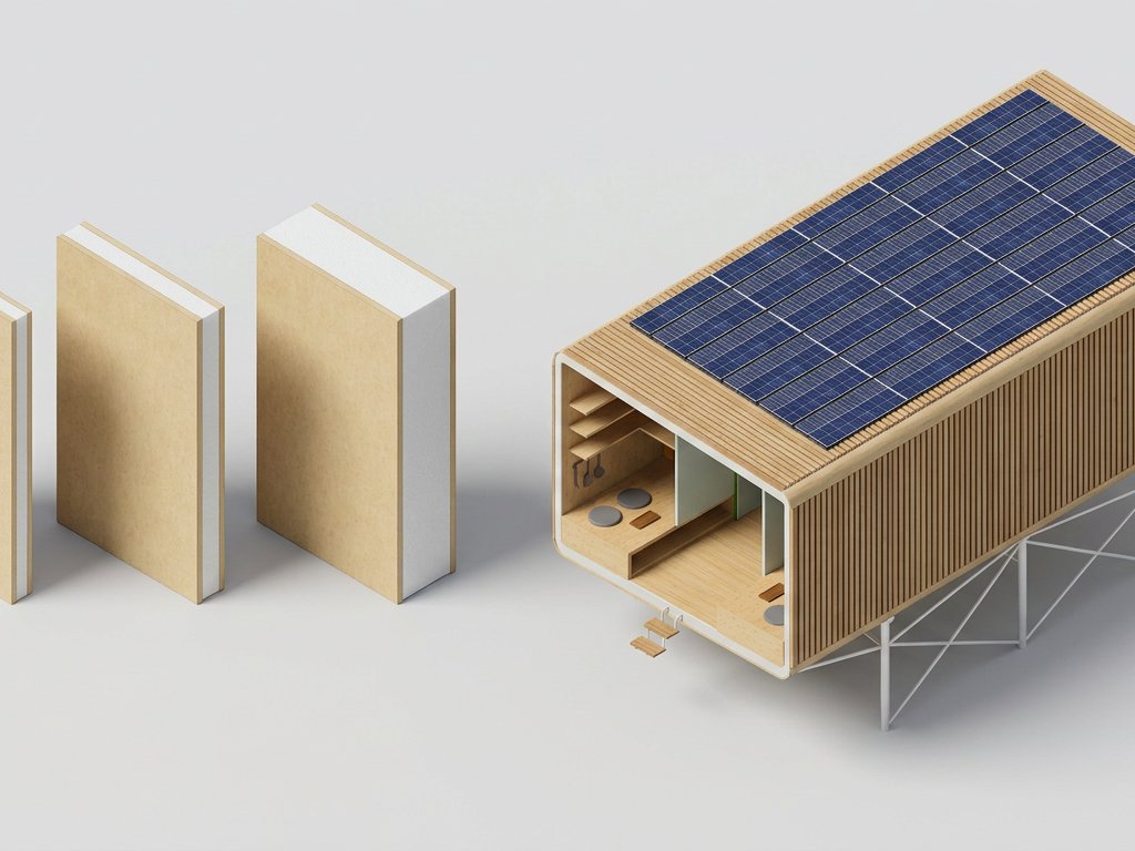 Modulus cabin with solar roof and woven natural-fibre panels — the Modulus landing image